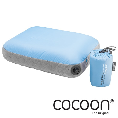 [코쿤] COCOON 코쿤 휴대용 울트라라이트 퀼팅 사각 여행용 베개 블루